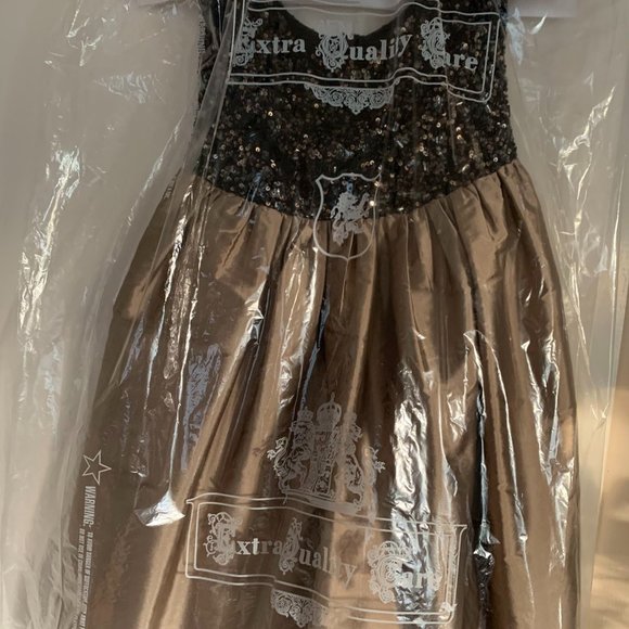 ADRIANNA PAPELL, SEQUIN SLEEVELESS COCKTAIL DRESS (pre-owned) dry cleaned size 4 - Picture 6 of 15